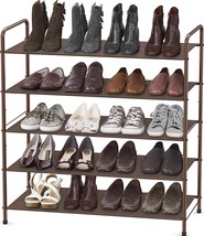 Simple Houseware 5-Tier Shoe Rack Storage Organizer, Bronze. - £33.52 GBP
