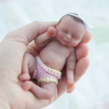  Full Body Silicone Reborn Baby Doll, 6&quot; Realistic Newborn Baby Girl Doll  Hand- - £96.71 GBP