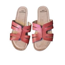 Earth Origins Woman&#39;s Size 6.5 Bright Red Lyndon Leah Slide On Sandals -NWOT - £18.34 GBP