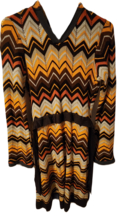 Inner Child Zig Zag Long Sleeve Acrylic Knit Hooded Sweater Dress - Size... - £39.34 GBP