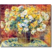Auguste Renoir Flower Painting Ceramic Tile Mural P07372 - £234.67 GBP+