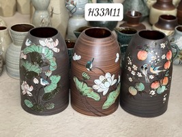Pottery vase Ceramic Handmade in Vietnam H33 cms - £104.30 GBP
