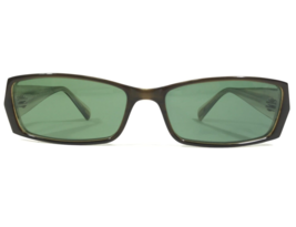 Carmen Marc Valvo Sunglasses Mischa Olive Pearl Brown Green Rectangular Frames - £25.51 GBP