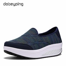 Women&#39;s Fitness Slimming Shoes Mesh Fabric Woman Loafers Flat Platforms Female S - £30.04 GBP