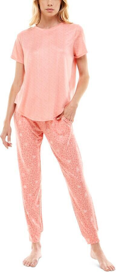 Primary image for Womens Pajama Set 2 Pc Super Soft Flamingo Pink Small ROUDELAIN $46 - NWT