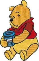 Walt Disney&#39;s Winnie the Pooh Figure Sitting with Honey Embroidered Patc... - £6.26 GBP