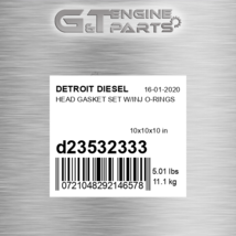 D23532333 Head Gasket Set W/INJ O-RINGS Fits Detroit Diesel (New Aftermarket) - $315.93