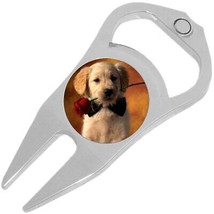 Puppy with Rose Golf Ball Marker Divot Repair Tool Bottle Opener - £9.40 GBP