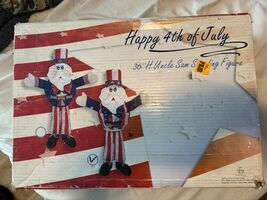 36” Uncle Sam Standing Figure July 4th 3ft with Box &amp; Directions - $1,758.71 MXN