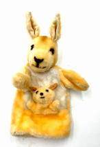 Dakin Vintage 1975 Kangaroo With Baby Joey in Pouch Hand Puppet Made 11” - £9.43 GBP
