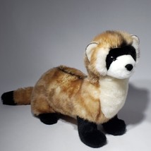 Douglas Cuddle Toy Realistic Black Footed Tan Ferret Plush 17x9.5 Stuffed Animal - £13.59 GBP