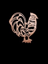 2000 ODI Copper &amp; Cast Iron Chicken Rooster Hot Plate Trivet Or Wall Han... - $19.79