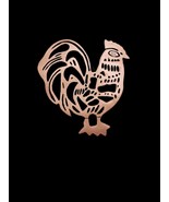 2000 ODI Copper &amp; Cast Iron Chicken Rooster Hot Plate Trivet Or Wall Han... - $365.87 MXN