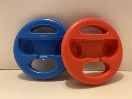 Set Of Two NIntendo Switch Joy-Con Steering Wheel Handle Grips - Red &amp; Blue - £6.99 GBP