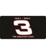 dale earnhardt greatest ever 1951-2001 #3 black background license plate - £23.97 GBP