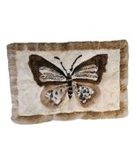Handicraft Butterfly Design Alpaca Fur Rug/Wall Art Made In Peru 51&quot;x31&quot; - $93.10