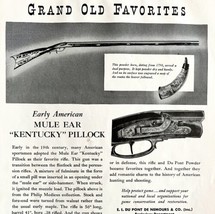 Dupont Mule Ear Kentucky Pillock Gun 1940s Advertisement Firearms Sporting DWCC3 - £23.48 GBP