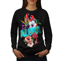 Wellcoda Hawaiian Aloha Bloom Womens Sweatshirt, Bird Casual Pullover Jumper - £23.02 GBP+