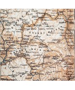 Map Florac To Millau Southern France Rare 1914 Lithograph WW1 Topo Mini ... - $55.48 CAD