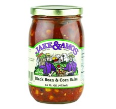 Jake &amp; Amos Black Bean &amp; Corn Salsa, 3-Pack 16 oz. Jars - £28.38 GBP