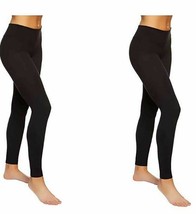 Felina Leggings Wide Waistband Suede Light Weight Super Soft Mid Rise Si... - £8.14 GBP+