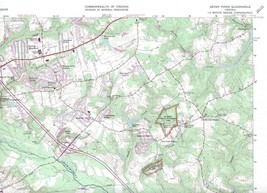 Seven Pines Quadrangle Virginia 1964 USGS Topo Map 7.5 Minute Topographic - £19.16 GBP