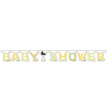 Baby Shower Jointed Banner Stroller Fun 5.3&#39; with 7&quot; Flags Baby Shower D... - $17.99