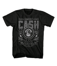 Men&#39;s Johnny Cash Black Graphic T-Shirt  - £24.73 GBP