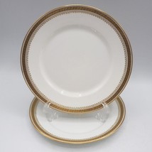 William Guerin Limoges France Dipinto a Mano Oro Greco Chiave Insalata Set Di 2 - £71.14 GBP