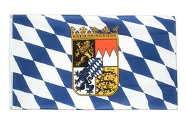 3X5 German Germany Crest Bavaria Bavarian Lions Super-Poly Flag 3'X5' Banner - £3.88 GBP