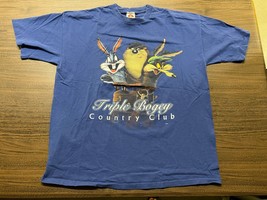 VTG 1997 Looney Tunes “Triple Bogey Club” Men’s Blue T-Shirt - XL - £12.78 GBP