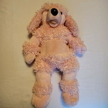 Build A Bear Pink French Poodle Dog Soft Curly Plush Retired Toy Doll Stuffed - £14.74 GBP