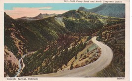 Gold Camp Road &amp; North Cheyenne Canon Colorado Springs CO Postcard Posted 1951 - £7.77 GBP