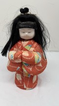 Vintage Kimekumi Japanese Doll  Kimono Porcelain Face ADORABLE - $29.65