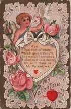 Valentine Victorian Era Postcard Posted 1909 Embossed Divided Back - $14.99