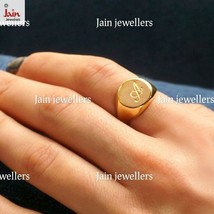 Authenticity Guarantee 
18 Kt Solid Yellow Gold Initial Letter A Custom Ring ... - £670.00 GBP