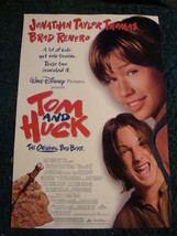 TOM AND HUCK - A WALT DISNEY MOVIE POSTER WITH JONATHAN TAYLOR THOMAS &amp; ... - £16.59 GBP