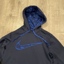 Nike Therma-Fit Navy Blue Logo Pullover Hoodie Top Men’s Size S - $18.45