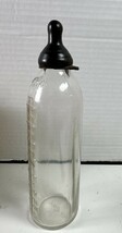 antique baby nursing bottle Pre-1900 glass Ebonite Nipple rare original - $829.28 MXN