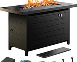 43? Propane Fire Pit With Glass Beads &amp; Lid, Csa-Certified Gas Fire Pit ... - $487.99