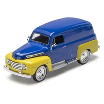 Denver Diecast 1:48 Scale 1948 Blue &amp; Yellow Ford Panel Truck - £11.67 GBP