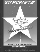 2000 Starlite /Travelstar Camping Popup Trailer Owners Manual - $21.24