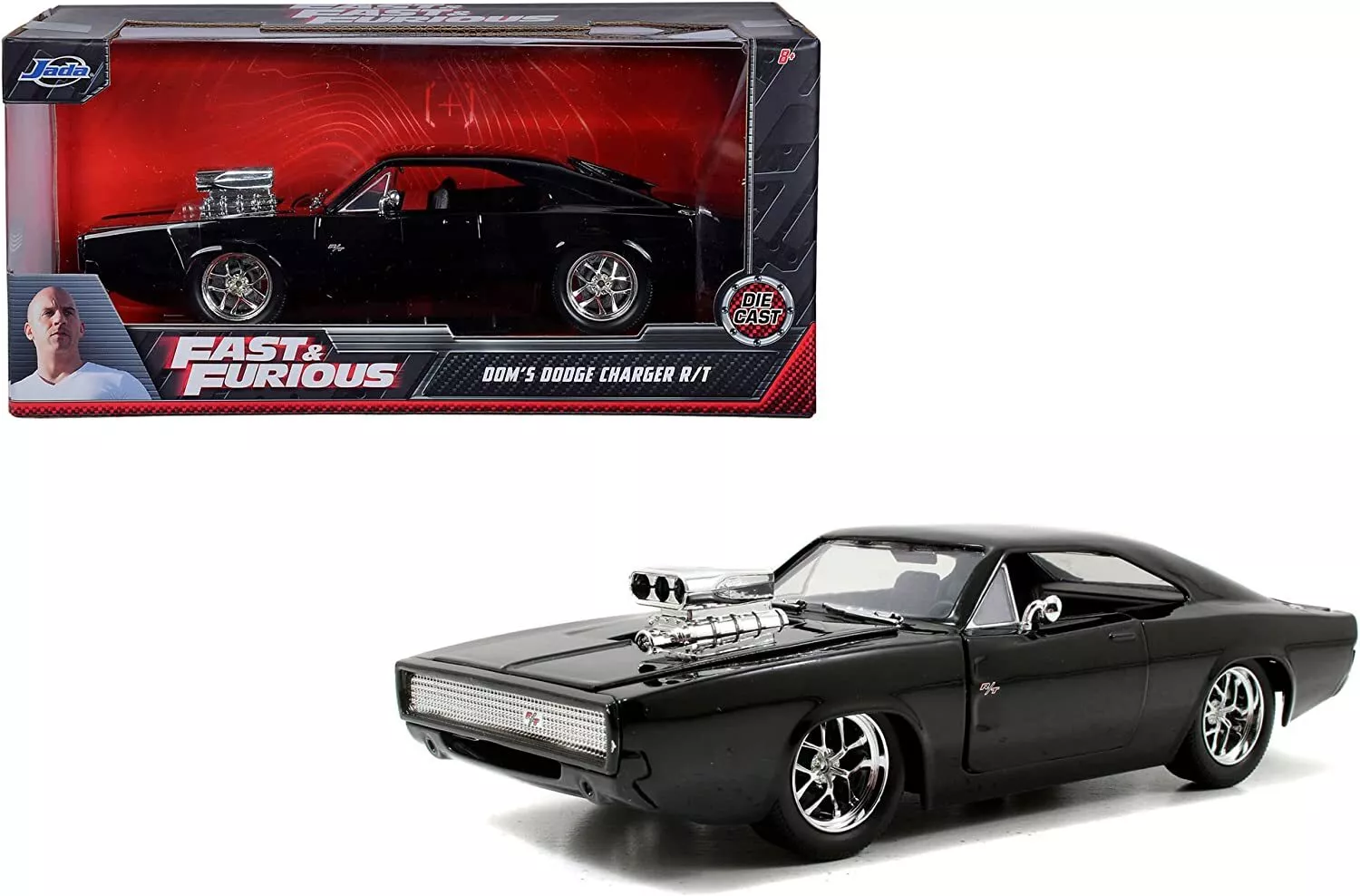 New Diecast Jada Toys Fast &amp; Furious – Dom &amp; 1970 Dodge Charger R/T (1:24) 97059 - £50.46 GBP