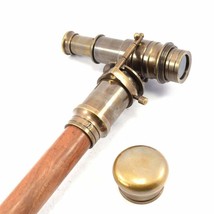 Antique Cooper Brass Telescope Vintage Style Wooden Walking Stick Victorian Gift - £26.88 GBP