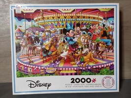 Ceaco Jigsaw Puzzle Disney Mickey Minnie Friends Merry Go Round 2000 pc NEW - £22.32 GBP