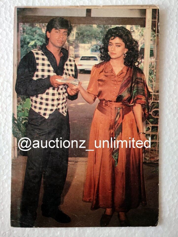 Primary image for Madhuri Dixit Shah Rukh Khan Raro Antiguo Original Postal Bollywood Star