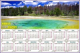 2019 Magnetic Calendar - Calendar Magnets - Today is my Lucky Day - Edit... - $5.99