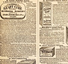 1900 Medical Various Medicine Advertisement Victorian Sears Roebuck 5.25 x 7&quot;  - £14.78 GBP