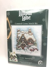 Anchor Lilliput Lane Snowed In Counted Cross Stitch Picture Kit LL312 Vtg - $33.73