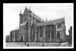 Vintage RPPC Postcard Real Photo Westzijde Pieterskerk Leiden Holland Church - £10.22 GBP
